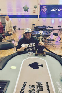 2015 Irv's Texas Hold 'Em winner tournament winner Cary Claver