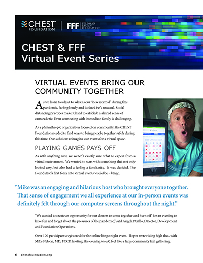 CHEST Donor Spotlight article